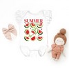 The Juniper Shop Watermelon Chart Summer Vibes Flutter Sleeve Bodysuit - 2 of 4