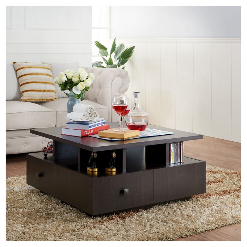 Campfield Modern Tiered Design Coffee Table Espresso - HOMES: Inside + Out, 3 of 9
