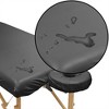 Saloniture 2-Piece Waterproof Massage Table Sheet Set - Includes Machine Washable Fitted Sheet and Face Cradle Cover - 3 of 4