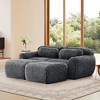 80'' Convertible Sectional Sofas with Chaise, Ottoman, 32D High-Density Sponge, and Anti-Slip Bottom Design - 2 of 4