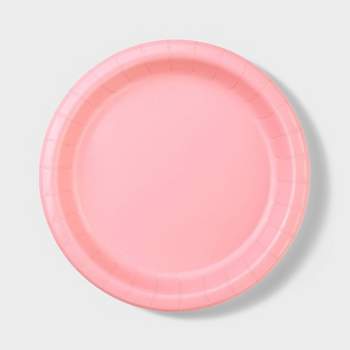 20ct 8.5" Disposable Dinner Plates Light Pink - Spritz™