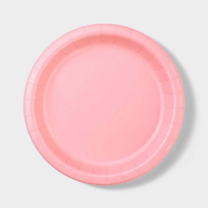 20ct 8.5&#34; Disposable Dinner Plates Light Pink - Spritz&#8482;, 1 of 4
