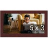 PosterPalooza | Photo Size Minimalist Brown Picture Frame - UV Acrylic, Foam Board Backing, Hanging Hardware - 2 of 4