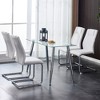 Kumasinova Modern Dining Chairs Set of 4/6,Faux Leather Upholstered Seat with Metal Legs,Stylish Side Chairs for Kitchen,Dining Room - 2 of 4