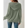 Coolmee Women's Hoodies Casual Long Sleeve Textured Knit Loose Drawstring Hooded Sweatshirt with Pocket - 4 of 4