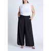 ELOQUII Women's Plus Size Shirred Mesh Top With Shoulder Flounces - 4 of 4