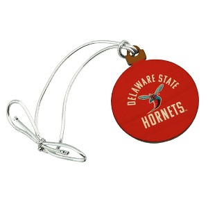 Delaware State University Hornets Logo Mini Small Tiny Wood Christmas Tree Holiday Ornament - 1 of 4