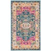 Madison MAD202 Power Loomed Area Rug - Two Piece - Blue/Multi - 5'-0" x 7'-0" and 2'-6" x 4' - Safavieh - image 2 of 4