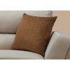Monarch Specialties Pillows 18 X 18 Square Insert Included Decorative Throw Accent Sofa Couch Bedroom Polyester Hypoallergenic Brown Modern - 2 of 4