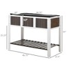 47" x 23" Raised Garden Bed w/ Storage Shelf, 2 Tiers Elevated Planter Box with Legs for Vegetables, Flowers and Herbs Backyard, Patio - 3 of 4