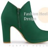 Perphy Women's Platform Round Toe Chunky High Heels Ankle Boots - 4 of 4