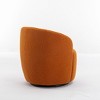 PAGED Modern Swivel Accent Chair, Barrel Sofa Chair with Metal Ring, Teddy Fabric Club Chair for Bedroom, Living Room Furniture - 4 of 4