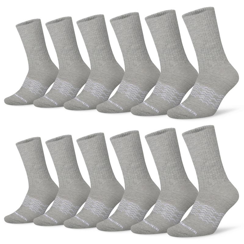 Men's Moisture Control Athletic Crew Socks 12 Pack - Mio Marino, 2 of 6