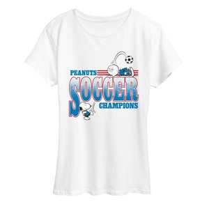 Women's - Peanuts - Soccer Champ Peanuts Short Sleeve Graphic T-Shirt - 1 of 4