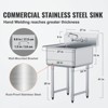 VEVOR Stainless Steel Prep & Utility Sink,1 Compartment Free Standing Small Sink Include Faucet & legs, 27"x41" Commercial Single Bowl Sinks, Silver - 3 of 4