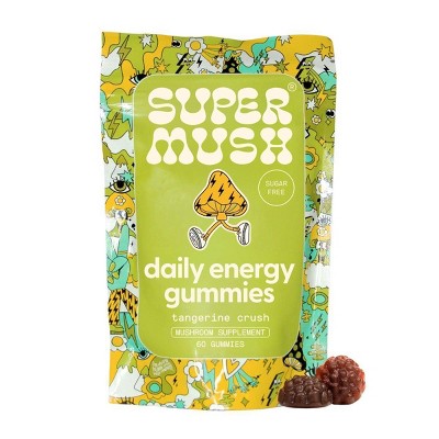 SuperMush Daily Energy Mushroom Supplement Gummies - 60ct/30 Servings