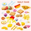 SYNCFUN 135Pcs Kids Play Food Set, Pretend Food Toys for Play Kitchen with Fruit, Vegetable, Food Can, Dessert, for Toddler Boys Girls 2 3 4 5 6 Years - 3 of 4