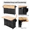Finnhomy 53.2'' Large Rolling Kitchen Island with Drop Leaf - 4 of 4