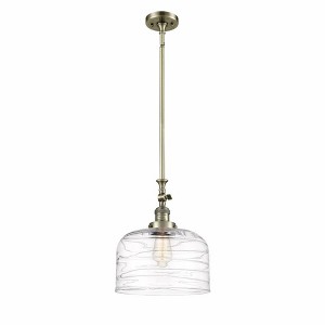 Bell - 1 Light Stem Hung Mini Pendant In Industrial Style-15 Inches Tall and 12 Inches Wide - 1 of 1