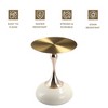 LeisureMod Savoy Series Wide Round End Table with Gold Stainless Steel Top and Pedestal Base – Modern Accent Table for Living Room, Bedroom, Office - 4 of 4