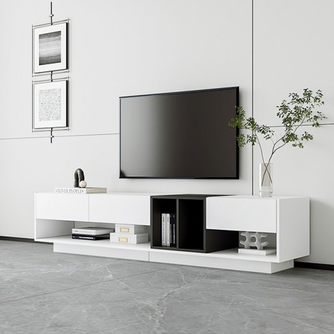 Black and white store media console