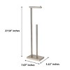 Home Mart Goods 27.5" Tall - Chrome Stainless Steel Toilet Paper Holder and Reserve - 2 of 4