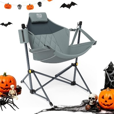 TIMBER RIDGE Hammock Camping Chair, Outdoor, Adjustable Backrest, Heavy Duty Swing Folding Design, Steel Stand, 300 lbs Capacity