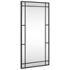 vidaXL Black Wall Mounted Mirror - 15.7"x31.5" - Rectangular Shape with Powder-Coated Iron Frame for Living Room, Bedroom, Bathroom, Hallway - 2 of 4