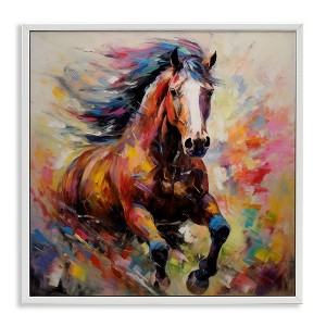 Stupell Industries Vivid Horse Galloping, 17" x 17" - 1 of 4