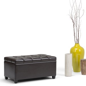 NicBex 33.3" Storage Bench Rectangle Footstool Small Ottoman Bench for Bedroom, Entryway - 1 of 4