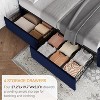 Full Size Bed Frame with 4 Storage Drawers and Headboard, Linen Upholstered Platform Bed Frame with Wooden Slats Support, Button Tufted Design, Grey - 4 of 4