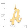 Black Bow Jewelry 14k Yellow Gold Madison Collection LG Classic Script Initial A Pendant - 4 of 4