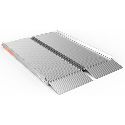 EZ-ACCESS SUITCASE Portable Singlefold Ramp w/Ergonomic Handles, Extruded Tread, and Self Adjusting Bottom Transition Plates