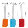 Unique Bargains Flexible Heat Resistant Non-scratch Non Stick Spatula Set 7.3" x 1.7"/Red, Orange, Green, Blue, Yellow 3 Pcs - 2 of 4