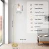 Whizmax Industrial Floor Lamp with 3 Temp Dimmable Bulb&Gradient Gold Glass Shade, Modern Standing Lamp Tall Lamp with Remote&Foot Control - 2 of 4