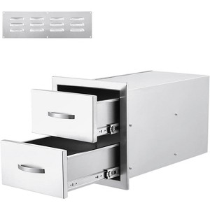 COZONY Stainless Steel Outdoor Kitchen Drawers, Commercial-Grade Flush Mount Storage System for BBQ Islands & Outdoor Kitchens - 1 of 4