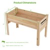Costway 48'' Wood Raised Garden Bed w/Tool Hook Elevated Planter Stand w/Funnel Design - 4 of 4