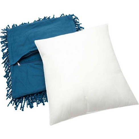 Peace Nest 2 Pack Feather Down Throw Pillow Insert, Blue, 18 X 18