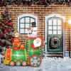 KWPZQEB Christmas Inflatables Santa Claus Outdoor Decorations, Blow Up Santa Claus, Built-in LED Light, Xmas Outside Decor for Front Back Yard Garden - 2 of 4