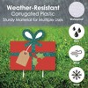 Big Dot of Happiness Happy Holiday Presents - Yard Sign and Outdoor Lawn Decorations - Christmas Party Yard Signs - Set of 8 - 3 of 4