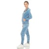 Women's 2 Piece Velour Tracksuit Set - White Mark - 2 of 4