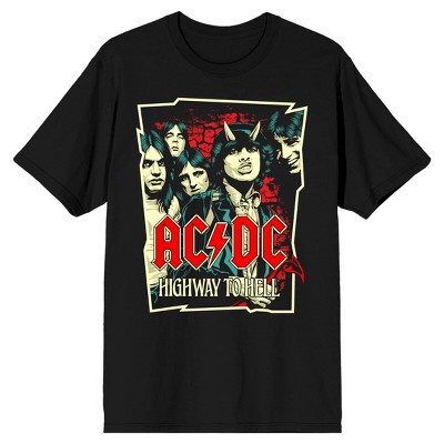 Acdc Highway to Hell Horns Men's T Shirt - White - XL