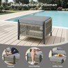 Buenhomino 5-Piece Patio Set – Sofa, 2 Swivel Chairs & 2 Ottomans, UV-Resistant Resin Wicker with Powder-Coated Steel Frame - 4 of 4
