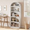 Arched Bookshelf Bookcase 5 Shelf Tall Bookcase Farmhouse Display Storage Rack Wooden Bookshelves for Home Office - 4 of 4
