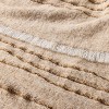 Cozy Stripe Throw Blanket Sour Cream/Tan - Hearth & Hand™ with Magnolia - 3 of 3