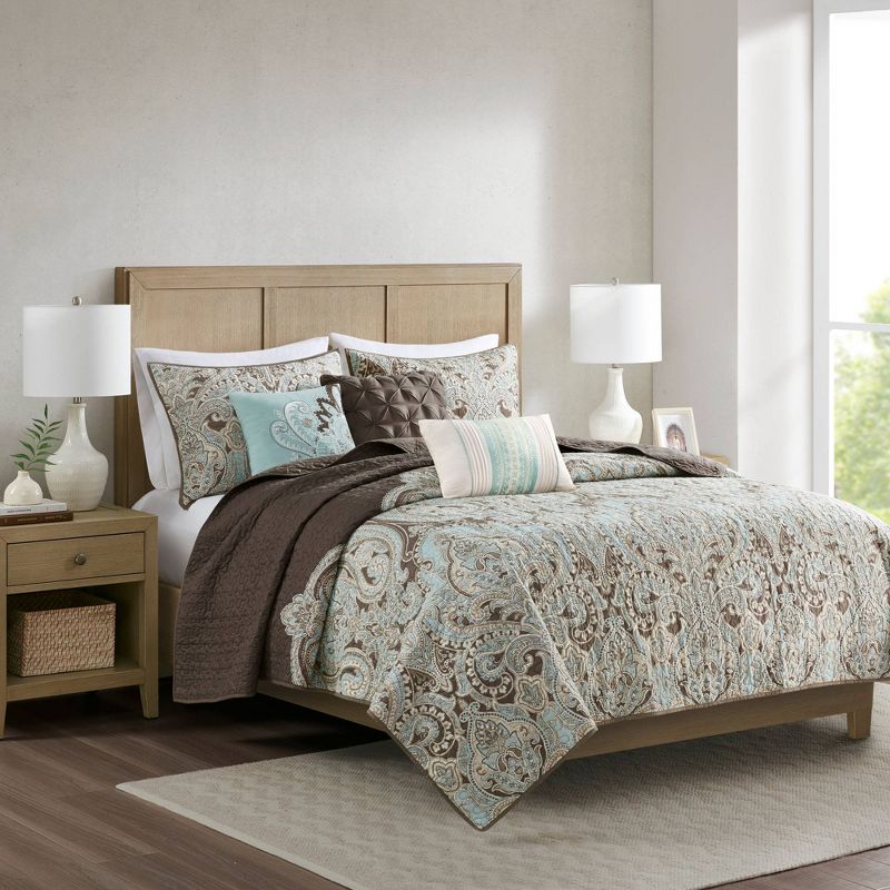 Leona Paisley Quilted Coverlet Set - 6pc, 3 of 17