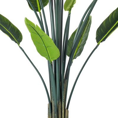 Tiny Green Plastic Bird of Paradise Floor Plant