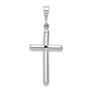Black Bow Jewelry 14k White Gold, Latin Cross Pendant - 1 of 4