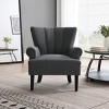 Coolbibila Modern Accent Chair, Polyester Armchair With Channel Back,  Club Chair With Soft Fabric - 2 of 4