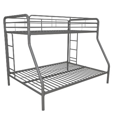 DHP Dusty Bunk Bed with Metal Frame and Ladder